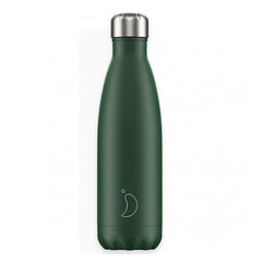 Termoss pudele Chilly's Bottle Matte Green 500ml cena un informācija | Termosi, termokrūzes | 220.lv