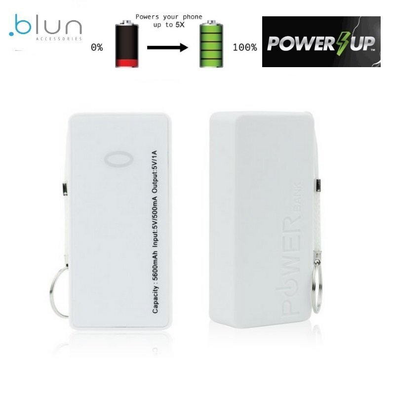 Blun ST-508/WH Power Bank 5600mAh Universāla Ārējas uzlādes batereja USB 5V 1A Port + Siksniņa Balta cena un informācija | Lādētāji-akumulatori (Power bank) | 220.lv