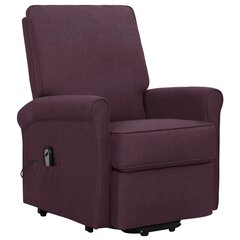 vidaXL atpūtas krēsls, paceļams, violets audums cena un informācija | Atpūtas krēsli | 220.lv