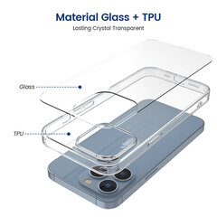 Aizsargvāciņš Matte Crystal Skyfall Glass case (integrated tempered glass) Soundberry paredzēts Apple iPhone 12 Pro balts cena un informācija | Telefonu vāciņi, maciņi | 220.lv