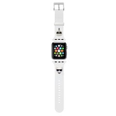 Karl Lagerfeld Karl and Choupette Watch Strap for Apple Watch 42/44mm White цена и информация | Аксессуары для смарт-часов и браслетов | 220.lv