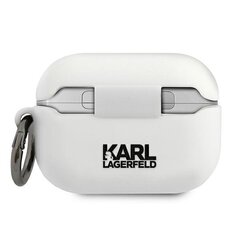 KLACAPSILRSGWH Karl Lagerfeld Rue St Guillaume Silicone Case for Airpods Pro White cena un informācija | Telefonu vāciņi, maciņi | 220.lv