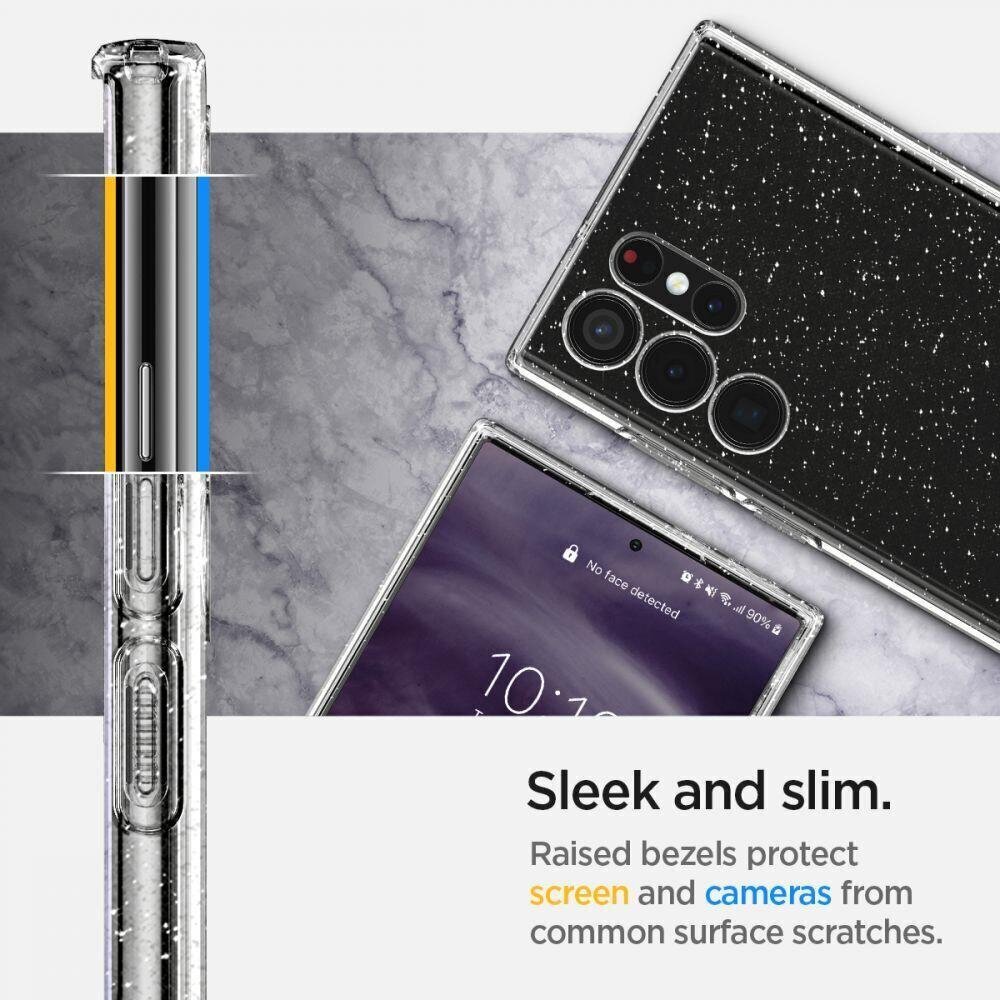 Spigen Liquid Crystal, piemērots Galaxy S22 Ultra, caurspīdīgs cena un informācija | Telefonu vāciņi, maciņi | 220.lv