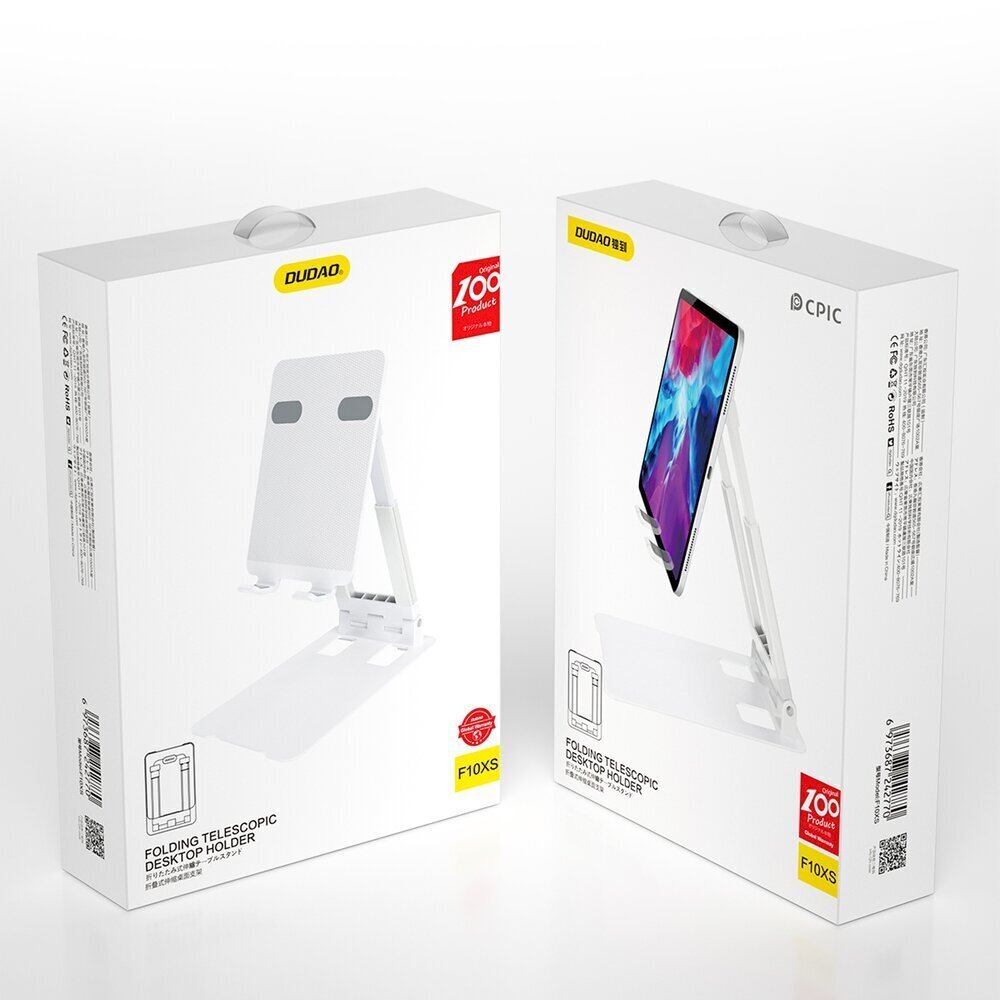 Dudao folding desktop phone holder white (F10XS) cena un informācija | Auto turētāji | 220.lv