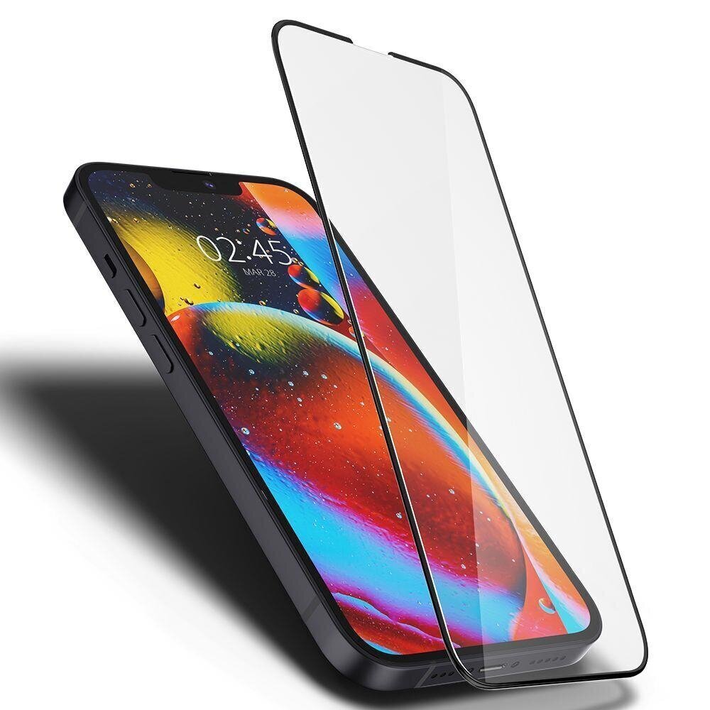 Aizsargstikls Spigen Glass TR Slim FC tempered glass, piemērots iPhone 13 Pro Max cena un informācija | Ekrāna aizsargstikli | 220.lv