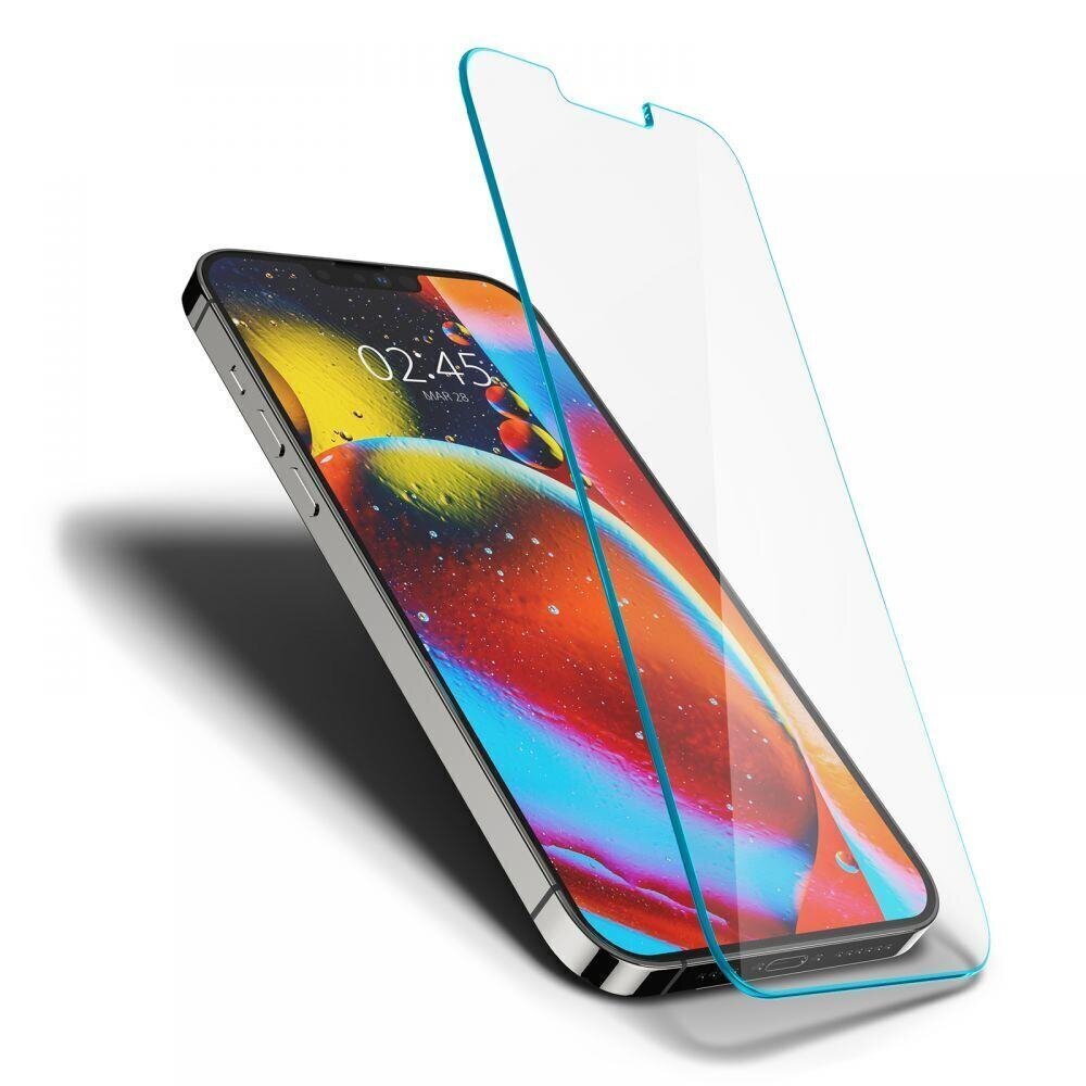 Aizsargstikls Spigen Glass TR Slim tempered glass, piemērots iPhone 13 Pro Max cena un informācija | Ekrāna aizsargstikli | 220.lv