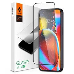 Aizsargstikls Spigen Glass TR Slim FC tempered glass, piemērots iPhone 13 Pro / iPhone 13 cena un informācija | Ekrāna aizsargstikli | 220.lv