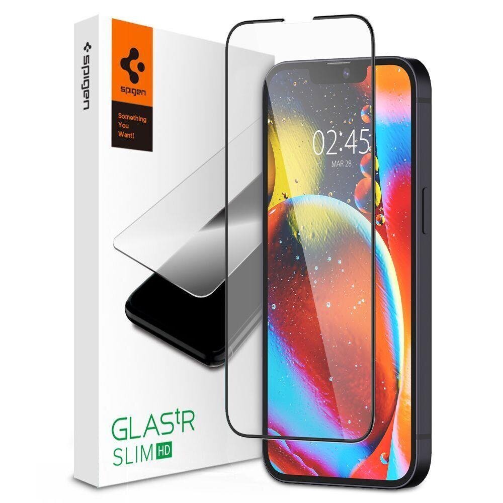 Aizsargstikls Spigen Glass TR Slim FC tempered glass, piemērots iPhone 13 Pro / iPhone 13 цена и информация | Ekrāna aizsargstikli | 220.lv