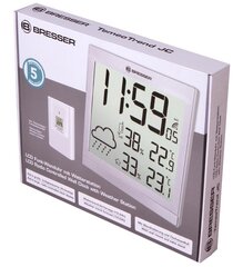 Настенная метеостанция Bresser TemeoTrend JC LCD RC, серебристый цвет цена и информация | Метеорологические станции, термометры | 220.lv