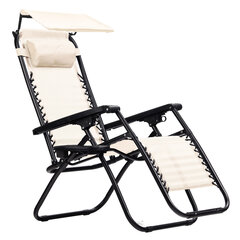 Dārza krēsls / guļamkrēsls, saliekams nojume, nulles gravitācija cena un informācija | Sauļošanās krēsli | 220.lv