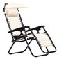Dārza krēsls / guļamkrēsls, saliekams nojume, nulles gravitācija цена и информация | Sauļošanās krēsli | 220.lv