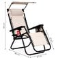 Dārza krēsls / guļamkrēsls, saliekams nojume, nulles gravitācija cena un informācija | Sauļošanās krēsli | 220.lv