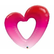 Folija balons 42 QL Pink Ombre Heart cena un informācija | Baloni | 220.lv