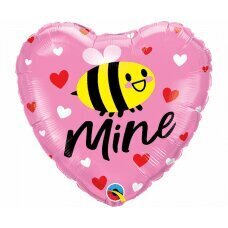 Folija balons 18 QL HRT Bee Mine Hearts цена и информация | Baloni | 220.lv