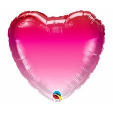 Folijas balons 18 QL HRT - rozā ombre cena un informācija | Baloni | 220.lv