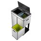 EKO atkritumu tvertne ar sensoru Mirage Plus, 1x30 l + 2x15 l, sudraba cena un informācija | Komposta kastes un āra konteineri | 220.lv