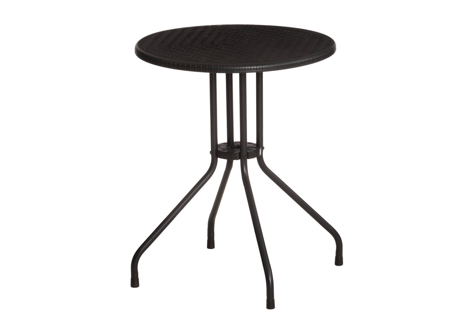 Āra galdiņš 4Living Malaga 60 cm, melns cena un informācija | Dārza galdi | 220.lv
