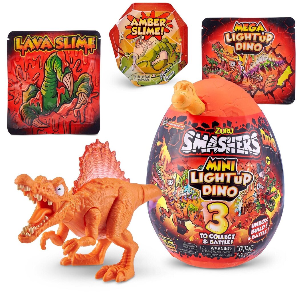Dinozaura ola - pārsteigums Smashers Mini Light Up Dino cena un informācija | Rotaļlietas zēniem | 220.lv