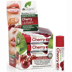 Lūpu balzāms Dr.Organic Aloe Vera Cherry 5.7 ml cena un informācija | Lūpu krāsas, balzāmi, spīdumi, vazelīns | 220.lv
