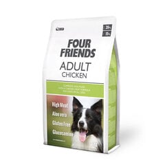 FourFriends Adult Chicken bezglutēna sausā barība pieaugušiem suņiem ar vistas gaļu, 3 kg cena un informācija | Sausā barība suņiem | 220.lv