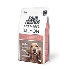 FourFriends Salmon Grain Free монопротеиновый беззерновой сухой корм для аллергичных собак с лососем, 3 кг цена и информация |  Сухой корм для собак | 220.lv