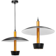 Piekaramā lampa Umbrella, Black/Gold cena un informācija | Lustras | 220.lv