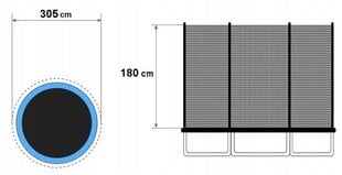 Защитная сетка для батута 305 см цена и информация | Батуты | 220.lv