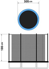 Защитная сетка для батута цена и информация | Батуты | 220.lv