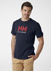 Helly Hansen мужская футболка Logo, синяя цена и информация | Мужские футболки | 220.lv
