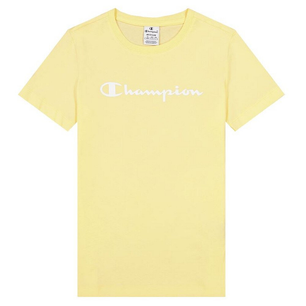 Sieviešu T-krekls ar īsām piedurknēm Champion Big Script Logo, dzeltens S6438332 cena un informācija | Sporta apģērbs sievietēm | 220.lv