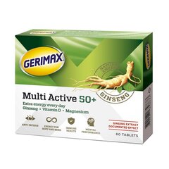 Uztura bagātinātājs Gerimax Multi Active 50+ tabletes, N60 cena un informācija | Vitamīni, preparāti, uztura bagātinātāji labsajūtai | 220.lv