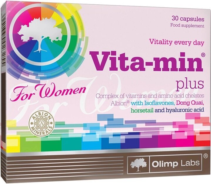 Uztura bagātinātājs Olimp Labs Vita-min plus sievietēm kapsulas, N30 cena un informācija | Vitamīni, preparāti, uztura bagātinātāji labsajūtai | 220.lv