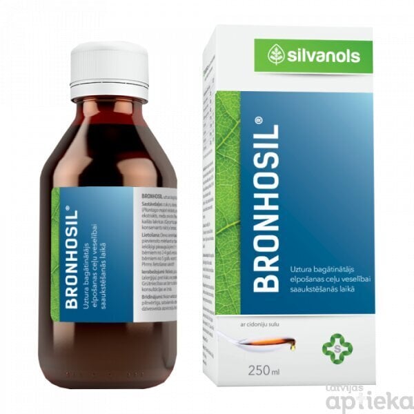 Bronhosil sīrups 250ml cena un informācija | Vitamīni, preparāti, uztura bagātinātāji imunitātei | 220.lv