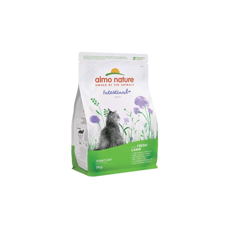 Almo Nature Holistic Functional Digestive Help (jutīga gremošanas sistēma) kaķiem, ar jēra gaļu, 2kg. cena un informācija | Sausā barība kaķiem | 220.lv