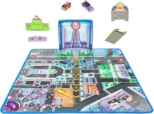 Paw Patrol The Movie - True Metal - Adventure City Playmat - игровой коврик Paw Patrol + 2 машинки. цена и информация | Конструктор автомобилей игрушки для мальчиков | 220.lv