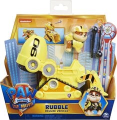 Paw Patrol The Movie - Rubble Deluxe Vehicle - Buldozers Rubble cena un informācija | Rotaļlietas zēniem | 220.lv