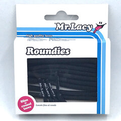 Mr.Lacy Roundies круглый шнур, черный, 130 см цена и информация | Для ухода за обувью и одеждой | 220.lv