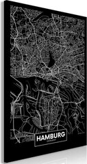 Glezna - Dark Map of Hamburg (1 Part) Vertical cena un informācija | Gleznas | 220.lv
