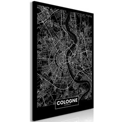 Glezna - Dark Map of Cologne (1 Part) Vertical cena un informācija | Gleznas | 220.lv