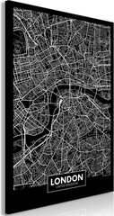 Glezna - Dark Map of London (1 Part) Vertical cena un informācija | Gleznas | 220.lv