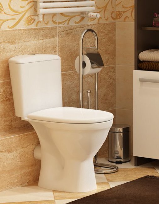 WC birste ar papīra turētāju Bisk Basic I цена и информация | Vannas istabas aksesuāri | 220.lv