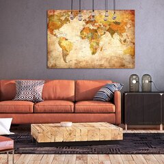 Attēls uz korķa - World Map: Time Travel [Cork Map] cena un informācija | Gleznas | 220.lv
