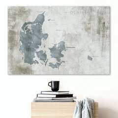 Attēls uz korķa - Scandinavian Blue [Cork Map] cena un informācija | Gleznas | 220.lv