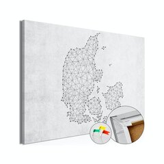 Attēls uz korķa - Geometric Land [Cork Map] cena un informācija | Gleznas | 220.lv