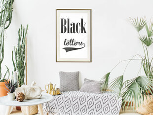 Plakāts - Black Lettering cena un informācija | Gleznas | 220.lv