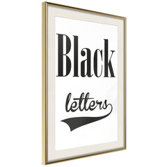 Plakāts - Black Lettering cena un informācija | Gleznas | 220.lv