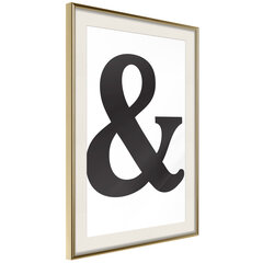 Plakāts - Ampersand (Black) cena un informācija | Gleznas | 220.lv