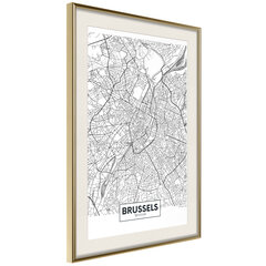 Plakāts - City map: Brussels cena un informācija | Gleznas | 220.lv