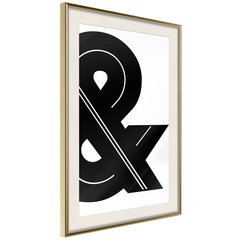 Plakāts - Ampersand (Black and White) cena un informācija | Gleznas | 220.lv