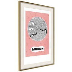 Plakāts - City map: London (Pink) cena un informācija | Gleznas | 220.lv